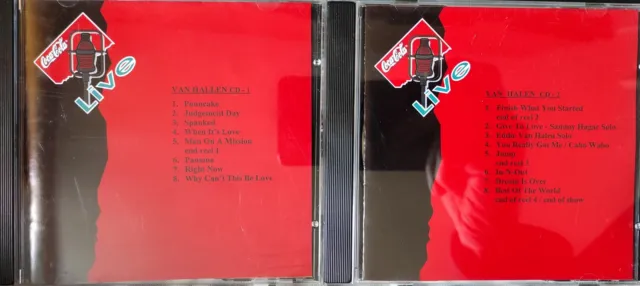 Van Halen In Concert Coca Cola Live Mega Rare Promo Disc 2 Cd / 2000