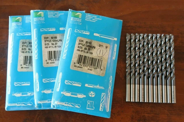1 pcs GREENFIELD 1/4" Parabolic Taper Length TiCN Coated Drill 120WLPN  USA