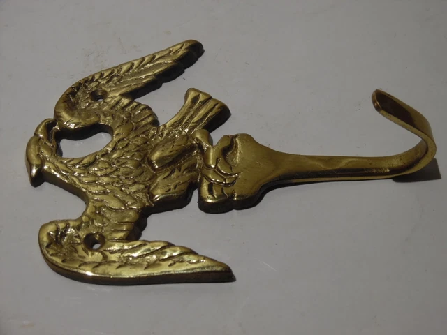 Vintage Brass Eagle Hook Wingspan 3.5” Made in Japan 4