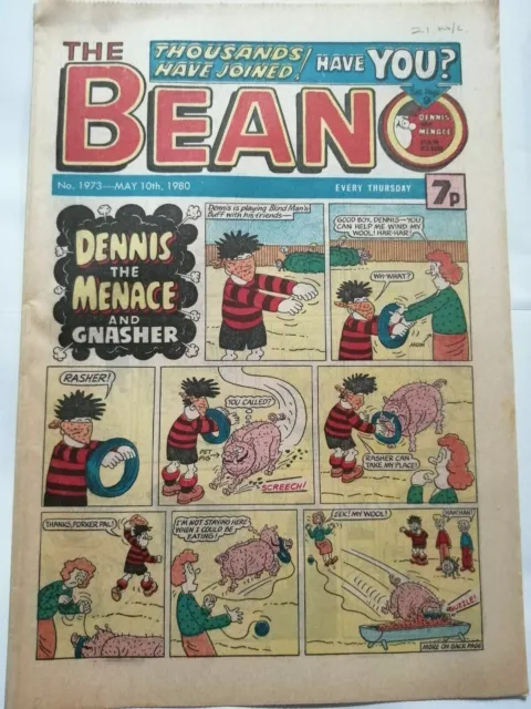 DC Thompson THE BEANO Comic. May 10th 1980 Issue 1973 **Free UK Postage**