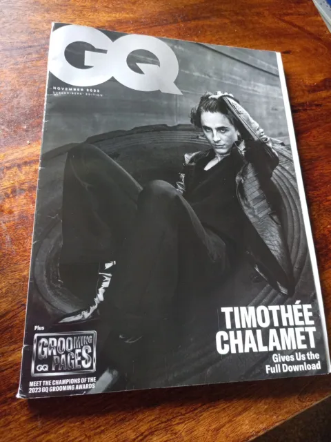 Uk Magazine New subscriber cover GQ UK NOVEMBER 2023 TIMOTHEE CHALAMET