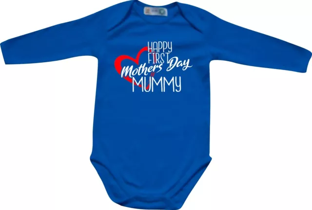 Langarm Babybody, Happy First Mothers Day Mummy Vatertag Muttertag, sprüche Bodd