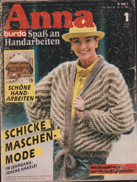 Anna Burda Spass an Handarbeiten Heft 1 von 1985