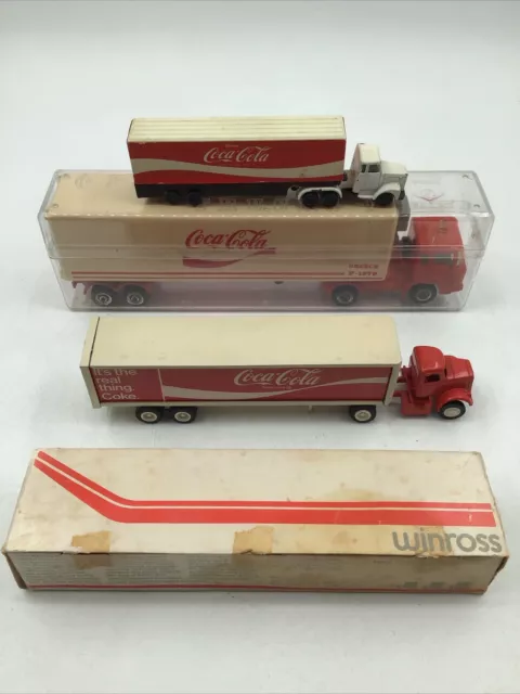 Coca-Cola Tractor Trailer Lot Of 3 - Winross, Greece P-1579 And Argentina
