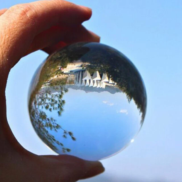 100mm Palla Di Cristallo Vetro Trasparente Guarigione Sfera Fortunata Fotografia