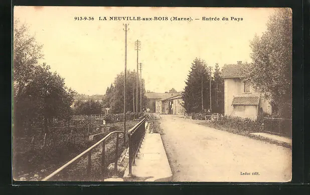 CPA La Neuville-aux-Bois, Entree du Pays