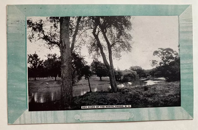 Antique Fargo North Dakota Red River Of The North Souvenir Postcard 1908