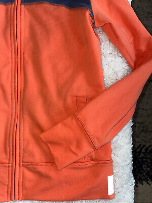 Zella ragazza sz. 10/12 arancione con giacca sportiva classica grigia con zip. Ottimo articolo 3