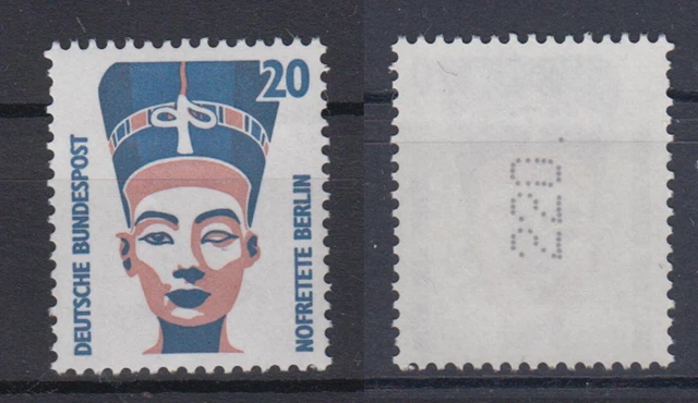 Bund 1398 A RM mit senkrechter gerader neuer Nummer SWK 20 Pf postfrisch