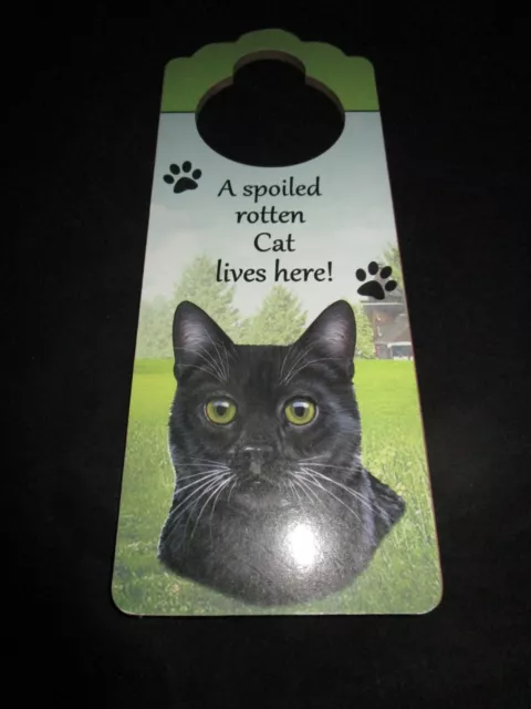A Spoiled Rotten Cat Door Knob Hanger A Spoiled Rotten Cat Lives Here
