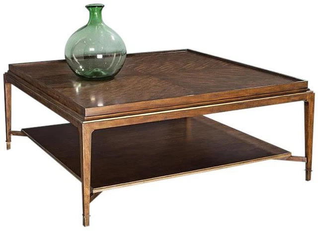 Cocktail Table Port Eliot Mid Century Italian Walnut Aged Gold Gilded Accents Cocktail Table Port Eliot Mid Century Italian Walnut Aged Gold Gilded Accents