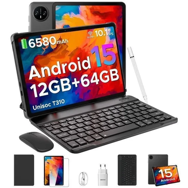 Tablette Teclast P30T Android 15 – 10.1 Pouces, 12Go RAM, 128Go, WiFi 6 + Clavier Et Stylet