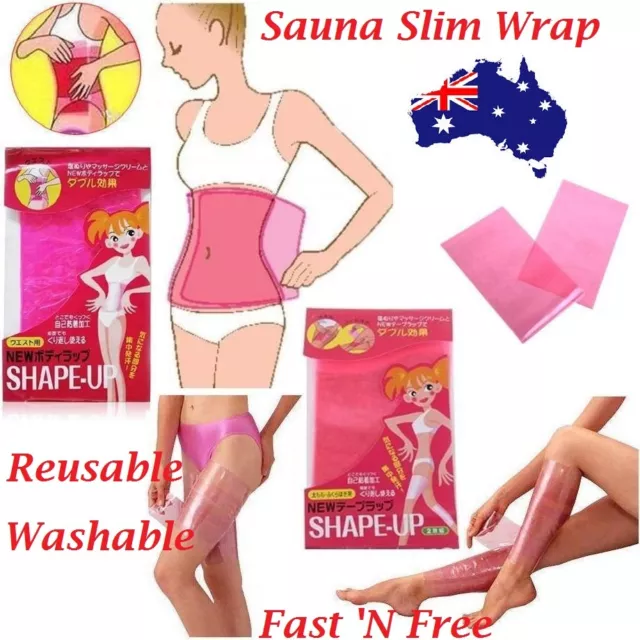 Sauna Body Wrap Shape Up Waist Cellulite Belt Burn Fat Belly Thigh Fast Slimming