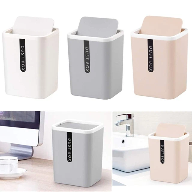 Small Waste Bin Desktop Trash Can Office Home Kitchen Table Dustbin Garbage Can