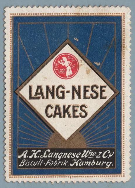 ES1966 Poster stamps advertising: Langnese Cakes Hamburg