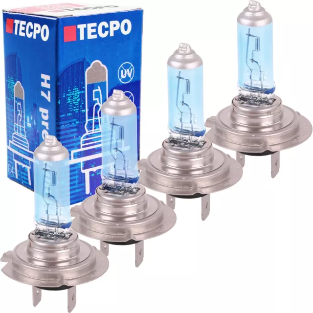 4x TECPO H7 BIRNE XENON OPTIK PREMIUM WEIß GLÜHBIRNE 12V 55W PX26d HALOGEN LAMPE