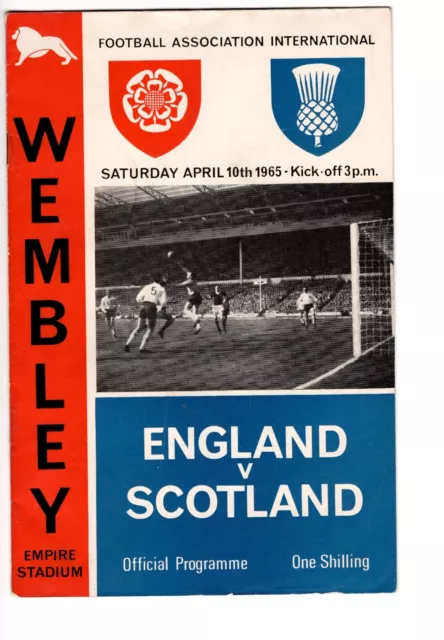 England v Scotland Programme 10/4/1965