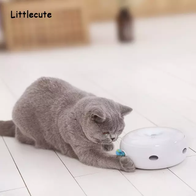 Jouet Electrique Interactif pour Chat Amusant Souris Plume Balle Automatique