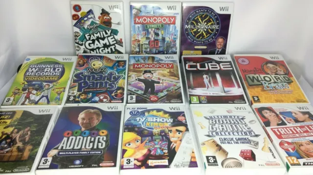 Wii Family Quiz/Party Games - Monopoly/The Cube/TV Show etc....  *Choose a Game*