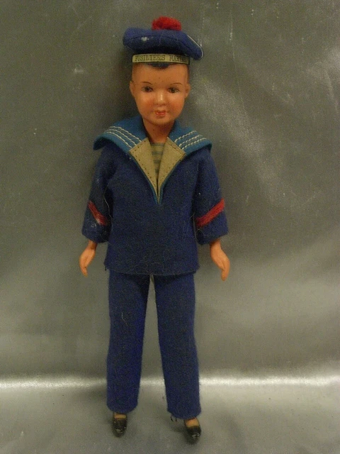 Ancienne Poupée Popeye Mécanique - Marin Clin D'œil - Jouet Poupon Chiffon