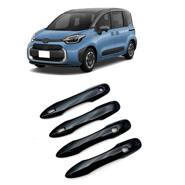 4 pz. GläNzend nero esterno auto impugnatura copertura telaio listello decorativo J7T1