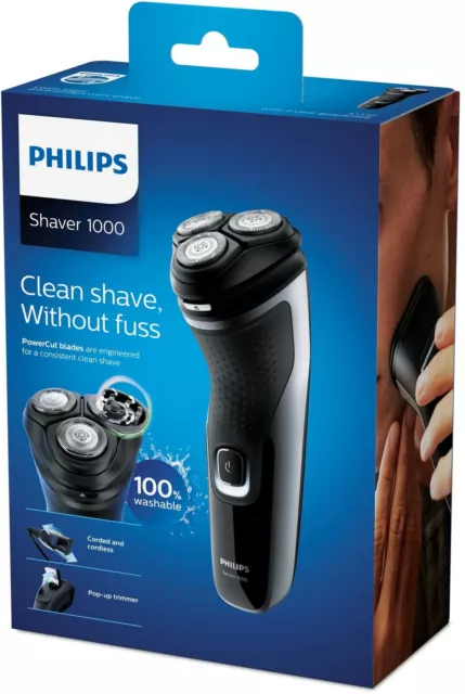 PHILIPS Rasoir avec ou sans Fil Têtes flexibles 4 direction + Tondeuse Précision