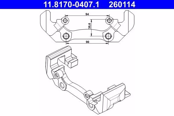 ATE HALTER BREMSSATTEL TRÄGER HINTERACHSE passend für MERCEDES-BENZ SPRINTER | 2