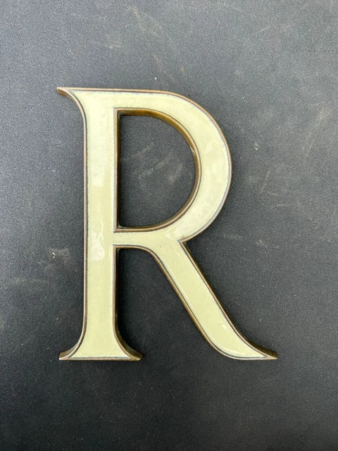 Over Bar Letter R ART DECO CAFE Shop Bar Restaurant Chemist House Sign Bronze Enamel ...