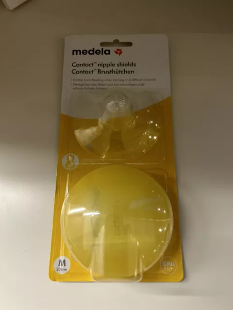 Medela 20 mm Contact Nipple Shields with Case (medium 20mm nipple shield)