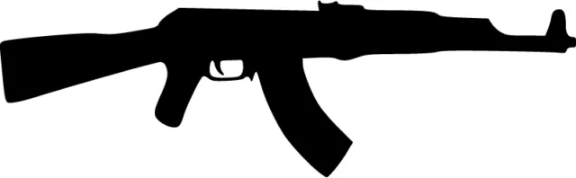 AK-47 Vinyl Sticker Decal Military Soviet Kalashnikov Rifle Choose Size & Color