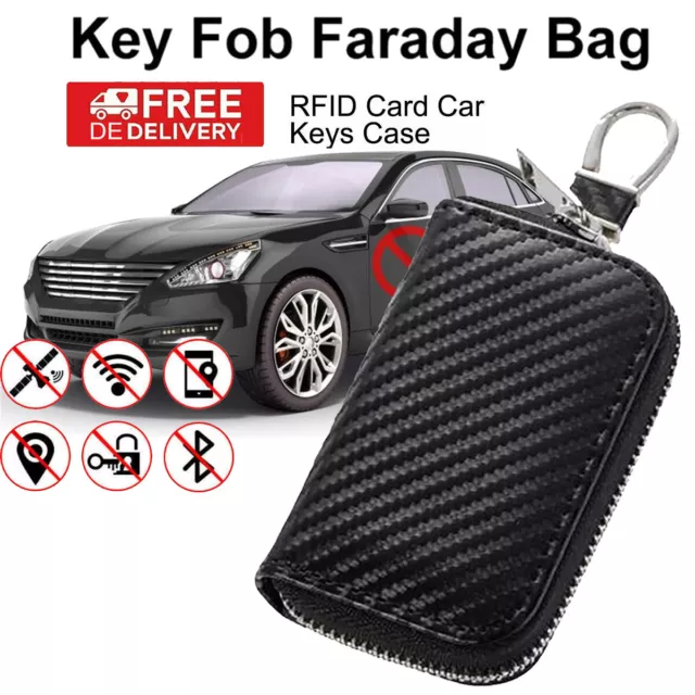 Auto KFZ Schlüssel Keyless Go Schutz RFID Funk Blocker Tasche Etui Hülle  Tasche