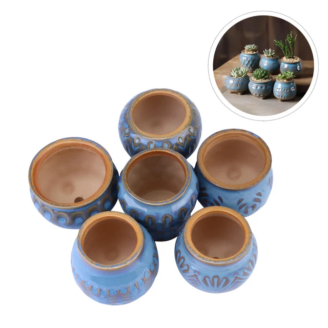6Pcs Pflanzer Innen Anlage Halter Im Freien Garten Töpfe Sukkulenten Blumentopf