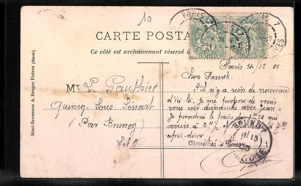 CPA Brunoy, Rue du Pont, vue de la rue 1905 2
