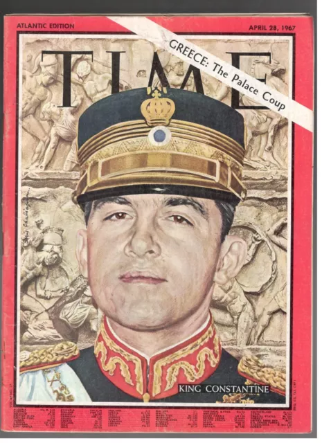 Time Magazine April 28, 1967 King Constantine II Greece The Palace Cup