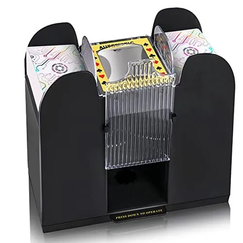 1-6 Decks Automatic Card Shuffler Battery-Operated Electric Shuffler fo