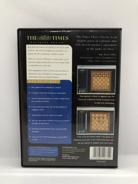 Chess - The Times Software Series (PC CD-ROM)/ VGC 2