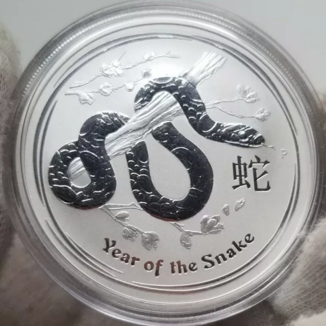 2013 P Australia Silver Lunar Series II Year of the Snake 1/2 oz BU Sealed