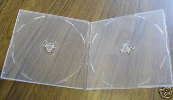 200 5.2Mm Slim Clear Double Poly Cd Dvd Case Box Sf15