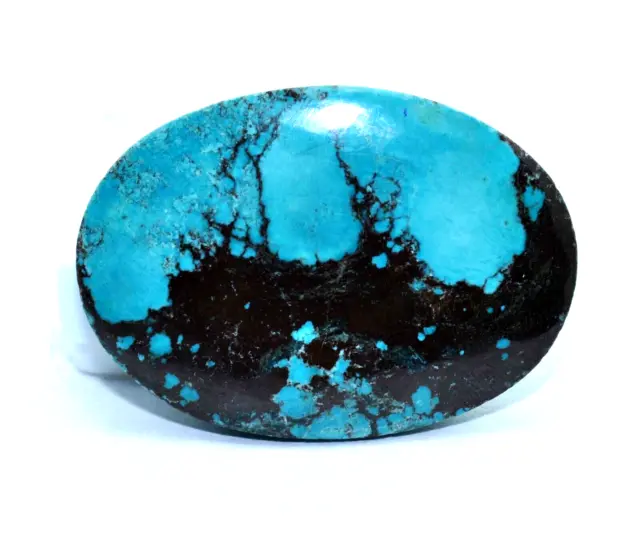 Piedra preciosa certificada de turquesa azul natural ovalada sin tratar de...