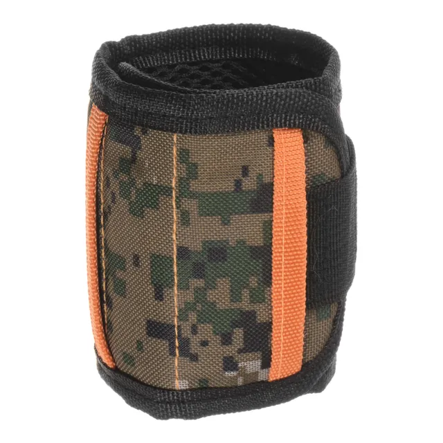 Magnetic Wristband for Screws 15 Magnets Nylon Wrist Band with Pocket Camouflage