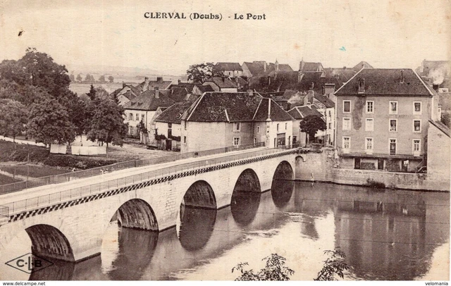 5413 Cpa Clerval - Le Pont