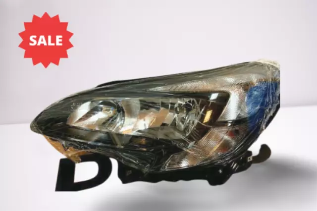 Vauxhall Corsa E 2015-2019 Front Black Headlight Non LED Passenger Near Side