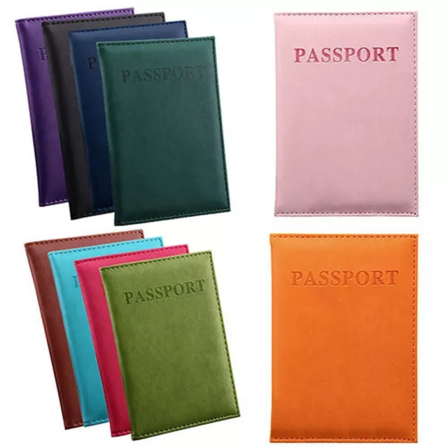 Slim PU Travel Passport ID Card Wallet Holder Cover Organizer Protector Cover AU