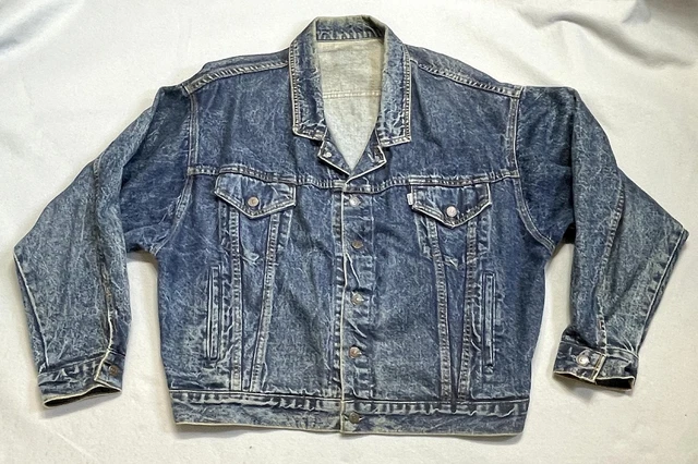 Vintage Levis Type 3 Denim Men's Denim Jacket Large Stone Wash White Tab