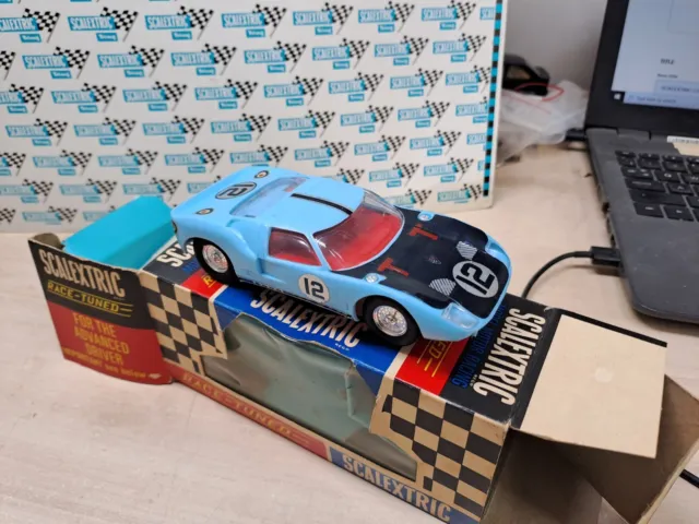 SCALEXTRIC C77 FORD GT excellent runner race tuned IN ORIGINAL BOX NO12!! 2 3