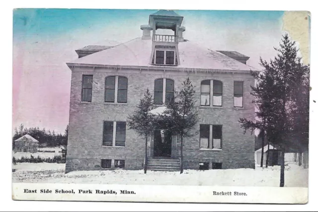 Park Rapids Minnesota MN East Side School 1912 FREE S&H