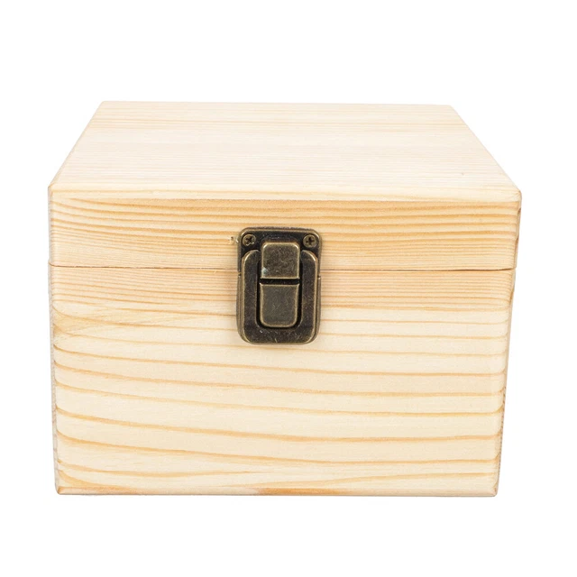 Caja simple sin terminar caja de regalo preferencias de boda bisagra