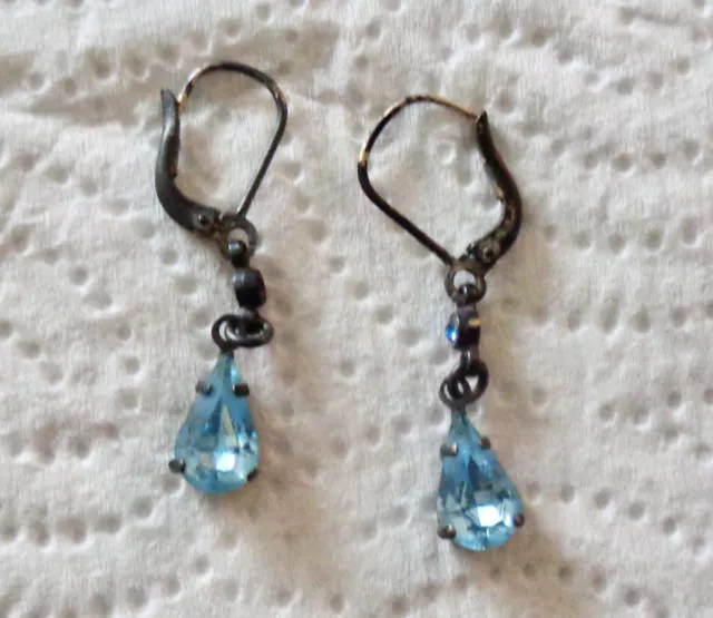 Belle grande paire de boucles d'oreilles XIXème  pour bébé Jumeau T 12