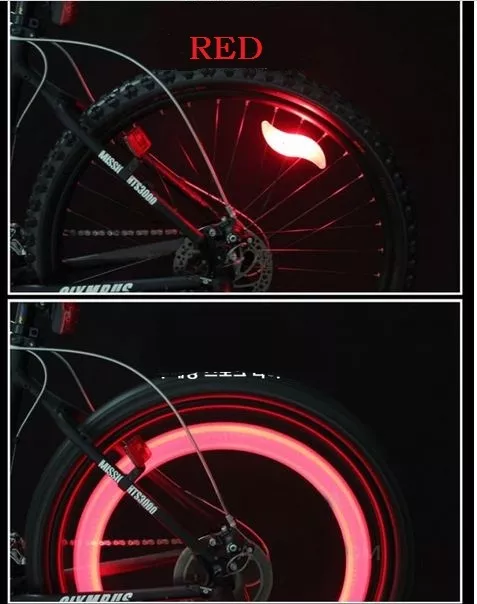 2 LED Bicycle Spoke Wheel Safety Light Cycling Push Bike BMX Mountain Bike Sport 3