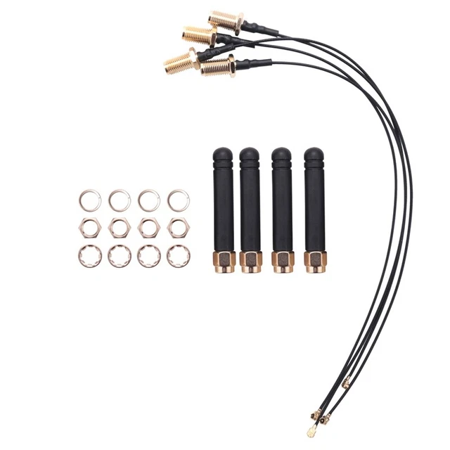 4pcs For Lora Antenna 868-915 MHz, U.Fl Ipex To SMA Male Braid Antennas M3J5